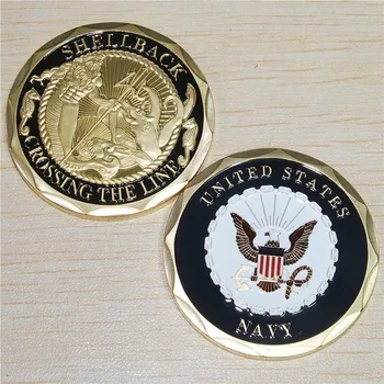 

Hot selling! The United States Shellback Navy Marine Corps Challenge Coin, Hot sale high quality, 50PCS/Lot DHL free shipping