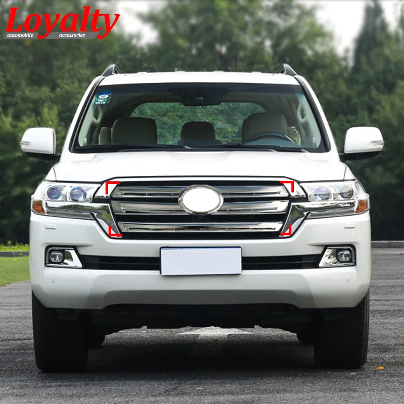 Loyalty for Toyota Land Cruiser FJ200 2016 2017 2018 Front Grille Cover Trim Molding ABS Chrome Car Accessories Auto Styling
Loyalty for Toyota Land Cruiser FJ200 2016 2017 2018 Front Grille Cover Trim Molding ABS Chrome Car Accessories Auto Styling