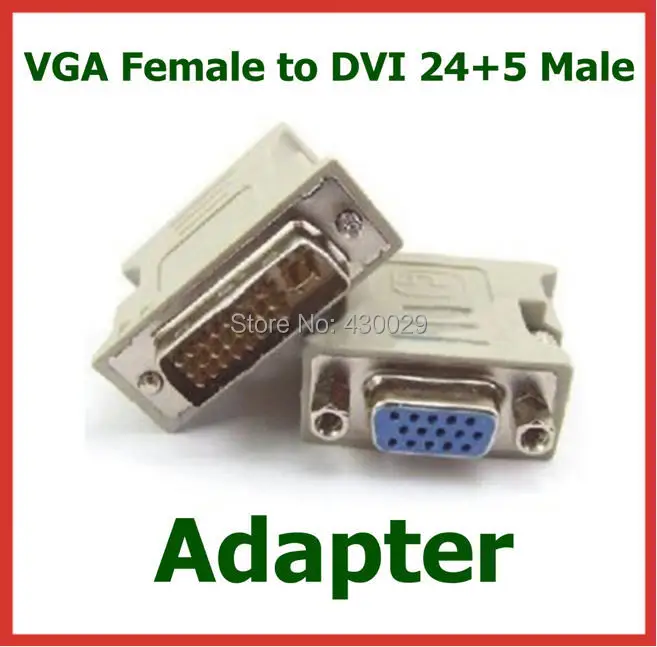100pcs Adapter DVI 24+5 Male to 15 Pin VGA Female Converter VGA Female to DVI Male Connector for PC HDTV DHL
100pcs Adapter DVI 24+5 Male to 15 Pin VGA Female Converter VGA Female to DVI Male Connector for PC HDTV DHL