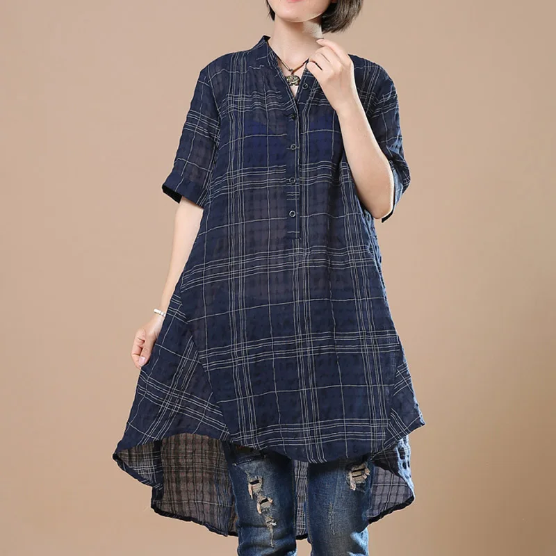 M-5XL ZANZEA Women Plaid Check Short Sleeve Tunic Shirt 2019 Summer Irregular Hem Vintage Cotton Linen Blouse Loose Work Blusas
M-5XL ZANZEA Women Plaid Check Short Sleeve Tunic Shirt 2019 Summer Irregular Hem Vintage Cotton Linen Blouse Loose Work Blusas