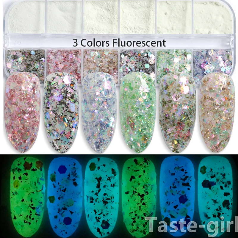 1 Box Neon Phosphor Powder Nail Glitter Powder Dust Sequins Luminous Pigment Fluorescent Powder Nail Glitters Glow in the Dark
1 Box Neon Phosphor Powder Nail Glitter Powder Dust Sequins Luminous Pigment Fluorescent Powder Nail Glitters Glow in the Dark