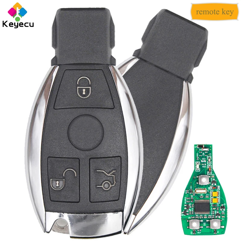 

KEYECU Replacement KYDZ Smart Remote Car Key - 3 Button & 315MHz/ 433MHz - FOB for Mercedes BENZ 2000+ Support NEC & BGA Keyless