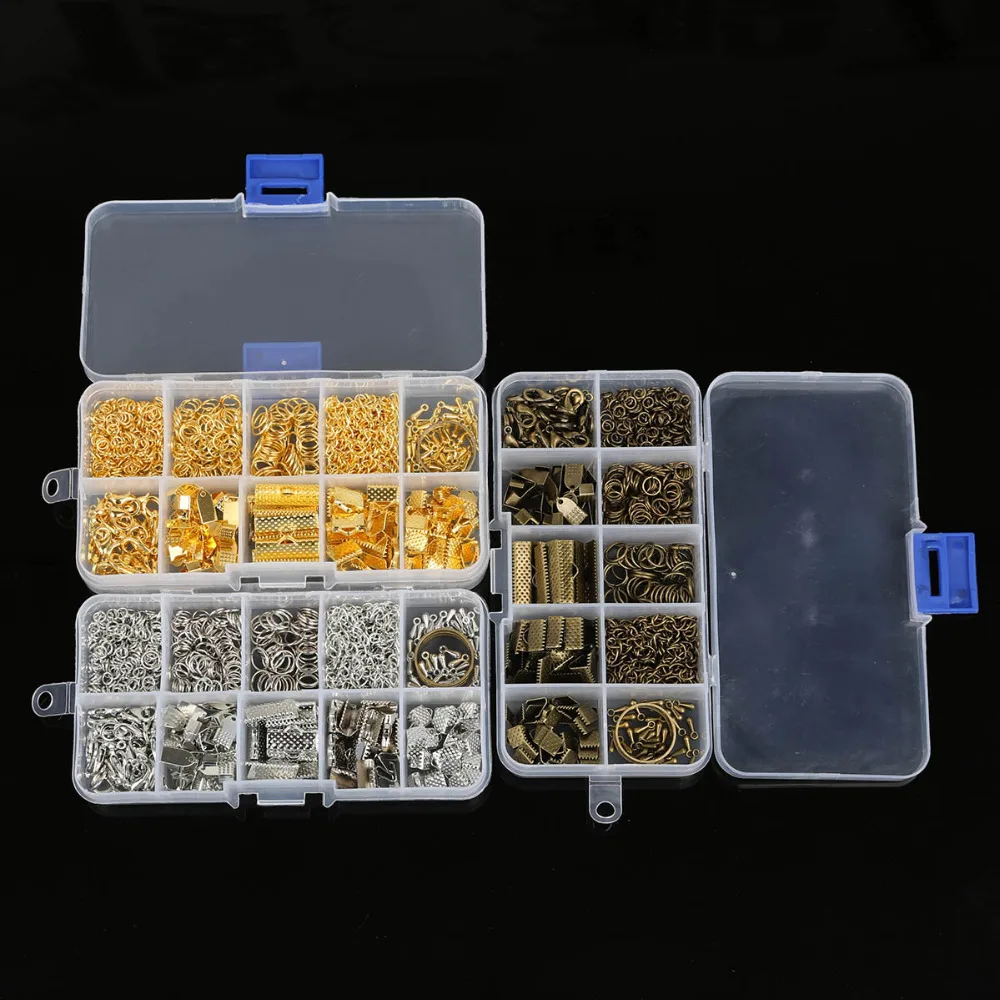 1Set Gold Silver Bronze Open Jump Rings Lobster Clasps Crimp Beads Extend Chain for Earring Bracelet Necklace Findings
1Set Gold Silver Bronze Open Jump Rings Lobster Clasps Crimp Beads Extend Chain for Earring Bracelet Necklace Findings