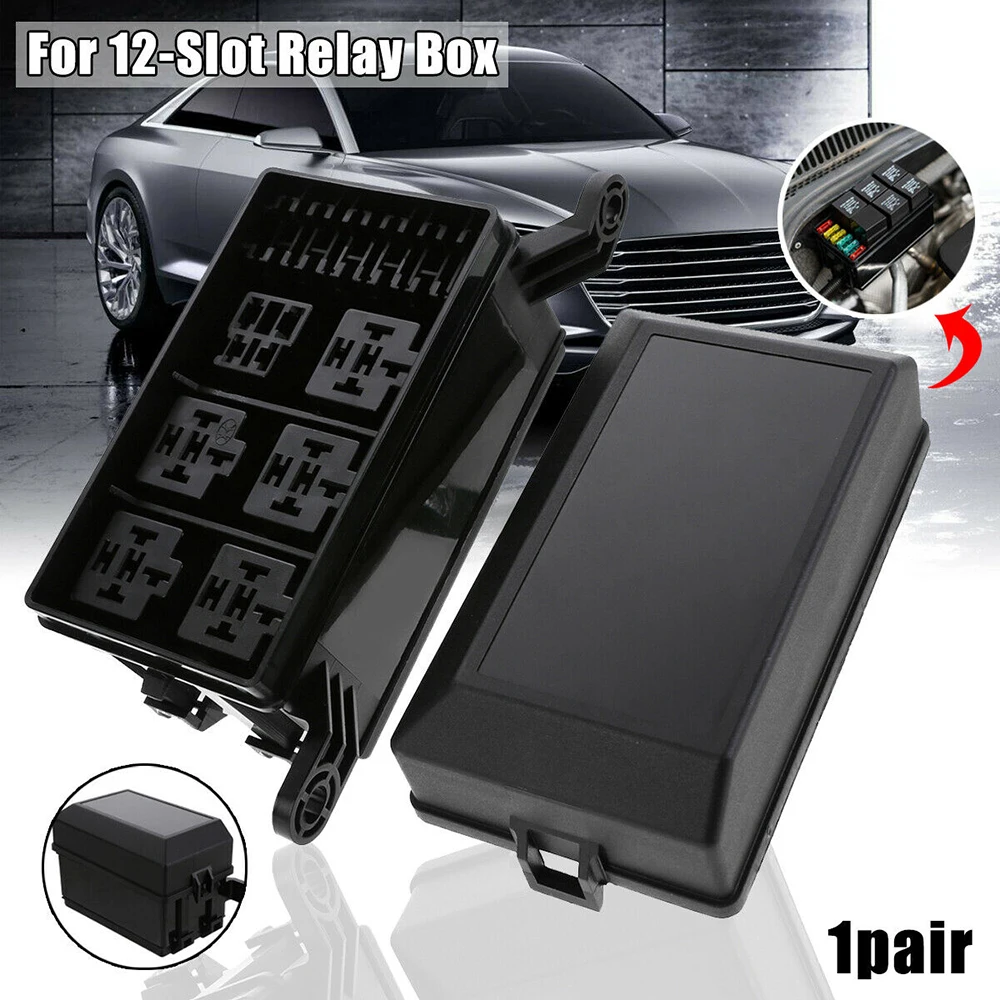 Auto Automotive Fuse Relay Box Holder Block Circuit Protector Terminals Car Fuse Relay Holder 12-Slot Relay Box 6 Relay New
Auto Automotive Fuse Relay Box Holder Block Circuit Protector Terminals Car Fuse Relay Holder 12-Slot Relay Box 6 Relay New