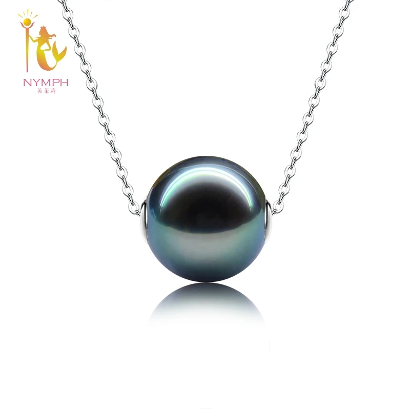 NYMPH 18k White Gold Pendant Necklace Natural Black Tahitian Pearl Jewelry Fine Jewelry Wedding Party Gift For Women D236
NYMPH 18k White Gold Pendant Necklace Natural Black Tahitian Pearl Jewelry Fine Jewelry Wedding Party Gift For Women D236