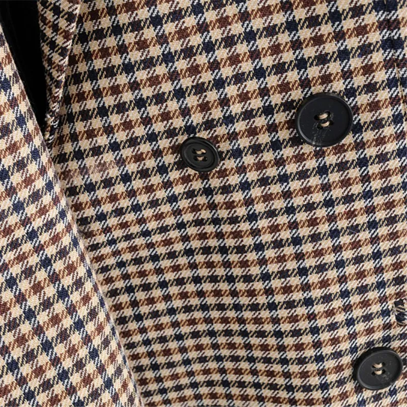 Women Elegant Plaid Blazer Suit Long Sleeve Double Breasted Slim Checked Coat Formal Office Work Jacket Houndstooth Outerwear 21 Women Elegant Plaid Blazer Suit Long Sleeve Double Breasted Slim Checked Coat Formal Office Work Jacket Houndstooth Outerwear 19