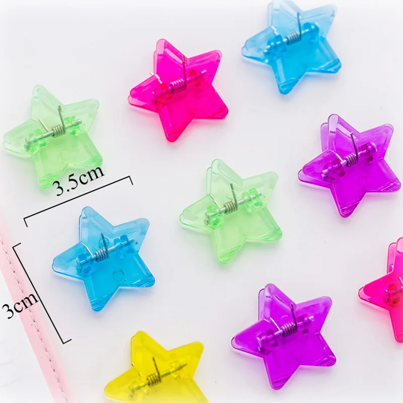 Colorful Star Binder Clips Kawaii Plastic Clamp Clips For Office School Paper Bills Receipt Organizer Binding Escolar Papeterie
Colorful Star Binder Clips Kawaii Plastic Clamp Clips For Office School Paper Bills Receipt Organizer Binding Escolar Papeterie
