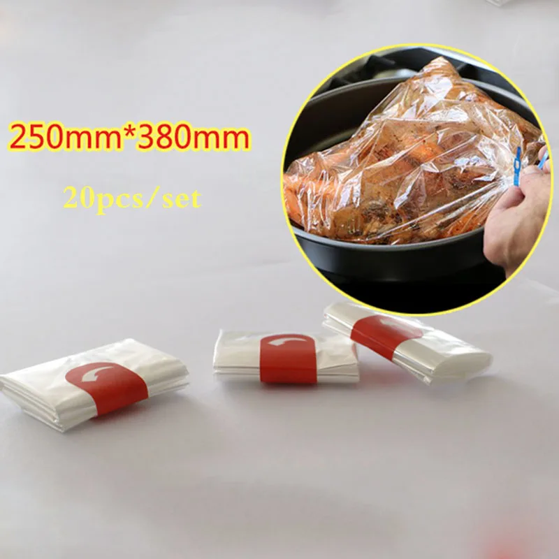 20Pcs/Set High Temperature Resistant Bags Baking Bag Microwave PET Oven Bag Kitchen Tools 250*380mm
20Pcs/Set High Temperature Resistant Bags Baking Bag Microwave PET Oven Bag Kitchen Tools 250*380mm