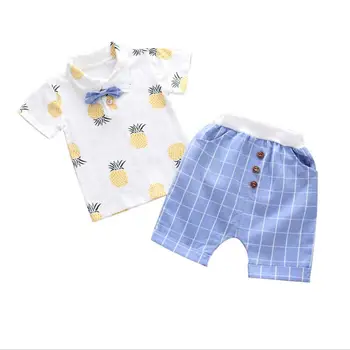 2018 Summer Kids Clothes Boys Baby Boy Clothes Gentleman Pineapple Bowtie Stripe Design Top Shorts Boys Clothing Set
2018 Summer Kids Clothes Boys Baby Boy Clothes Gentleman Pineapple Bowtie Stripe Design Top Shorts Boys Clothing Set