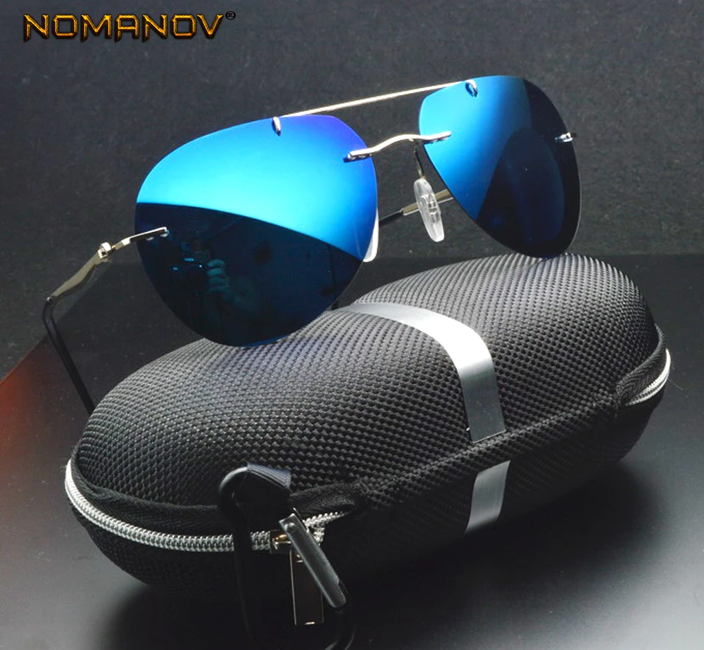 2018 Design GENUINE Brand B Titanium ICE BLUE MIRROR Rimless Polarized Sunglasses Gafas De Sol Briller Lunettes De Soleil 2018 Design GENUINE Brand B Titanium ICE BLUE MIRROR Rimless Polarized Sunglasses Gafas De Sol Briller Lunettes De Soleil