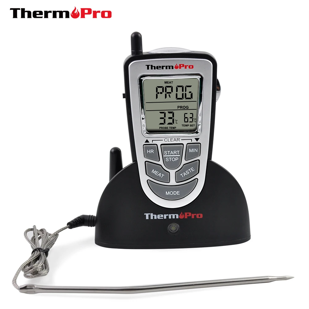 Thermopro TP-09 Remote Wireless Thermometer / Wireless Oven Meat Thermometer Stainless Steel Probe Large Screen with Timing
Thermopro TP-09 Remote Wireless Thermometer / Wireless Oven Meat Thermometer Stainless Steel Probe Large Screen with Timing