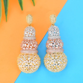 GODKI Luxury Gourd Flower Cubic Zircon CZ Long Dangle Earrings For Women Wedding DUBAI Drop Earrings boucle d'oreille femme 2018
GODKI Luxury Gourd Flower Cubic Zircon CZ Long Dangle Earrings For Women Wedding DUBAI Drop Earrings boucle d'oreille femme 2018