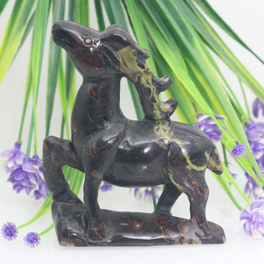 4"PLUM FLOWER STONE Carving Sika Deer Crystal Skull Realistic Crystal Healing Furnishing Articles Figurine TD69
4"PLUM FLOWER STONE Carving Sika Deer Crystal Skull Realistic Crystal Healing Furnishing Articles Figurine TD69
