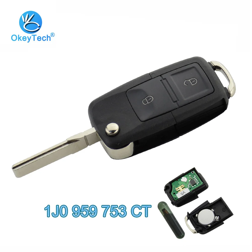 OkeyTech 2 Button Flip Fold 433Mhz ID48 Chip Uncut Blade Remote Key For VW Bora Passat Polo Golf MK4 Bora Octavia 1J0959753CT
OkeyTech 2 Button Flip Fold 433Mhz ID48 Chip Uncut Blade Remote Key For VW Bora Passat Polo Golf MK4 Bora Octavia 1J0959753CT