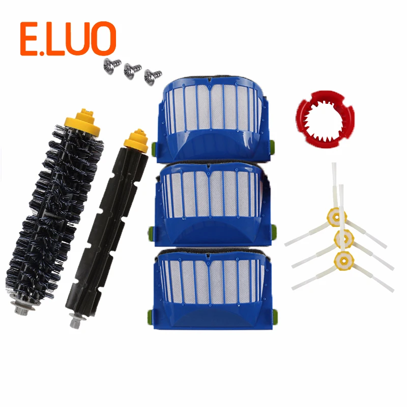 E.LUO Bristle&Flexible Beater Brush Armed Brush Aero Vac Filters Kit for iRobot Roomba 600 610 620 625 630 650 660 Series
E.LUO Bristle&Flexible Beater Brush Armed Brush Aero Vac Filters Kit for iRobot Roomba 600 610 620 625 630 650 660 Series