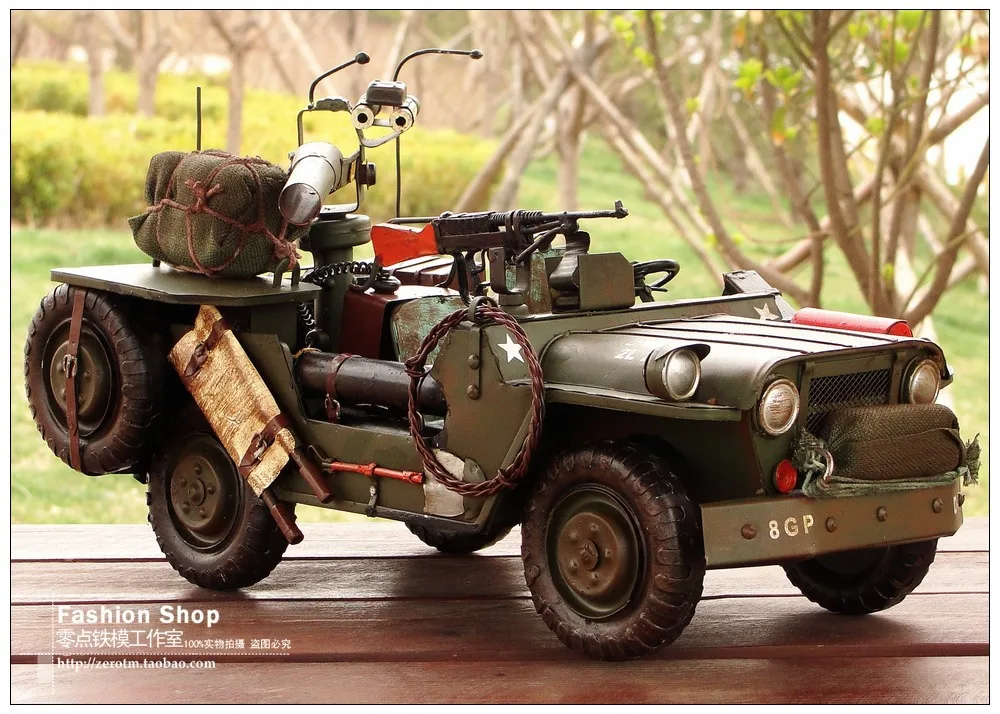 Cars WWII US military vehicle model Willis to do the old antique Family living room decoration model of handicraft decoration
Cars WWII US military vehicle model Willis to do the old antique Family living room decoration model of handicraft decoration