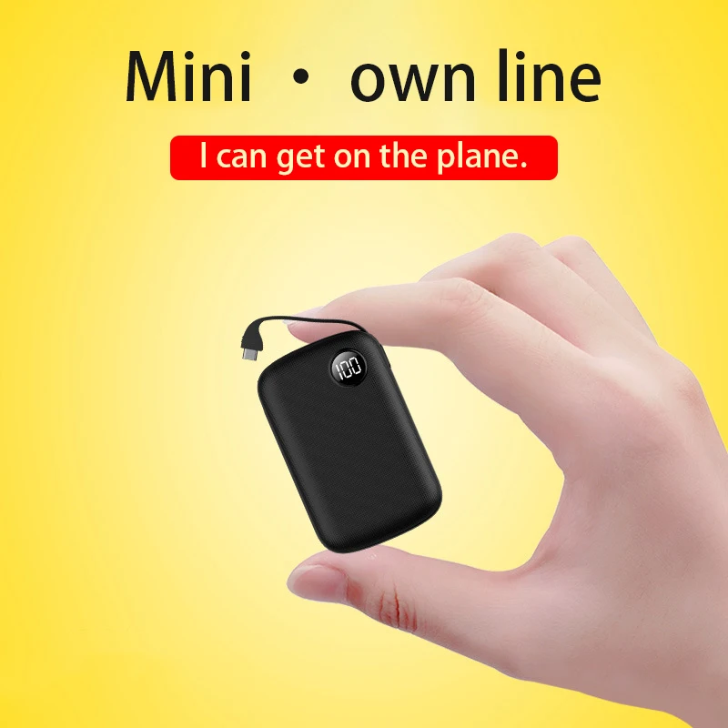 2019 New Arrival Mini Portable Charger Power Bank 10000mAh Small Display External Charger Built-in Cable Powerbank
2019 New Arrival Mini Portable Charger Power Bank 10000mAh Small Display External Charger Built-in Cable Powerbank