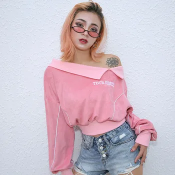 off shoulder crop top long sleeve sweatshirt women harajuku hoodie bluzy damskie plus size streetwear cropped women tops 5ZC0325
off shoulder crop top long sleeve sweatshirt women harajuku hoodie bluzy damskie plus size streetwear cropped women tops 5ZC0325