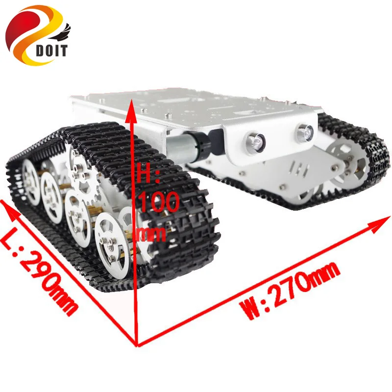 T300 RC Robot Car with ESPduino Development Board+Motor Drive Shield Board+HD Camera+Open Wrt for Arduino
T300 RC Robot Car with ESPduino Development Board+Motor Drive Shield Board+HD Camera+Open Wrt for Arduino