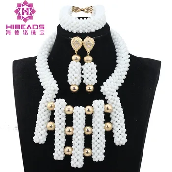 White Beads Jewellery Set New Dubai Gold Jewellery Chunky Crystal Statement Necklace Set African Bride Jewelry Set WE069
White Beads Jewellery Set New Dubai Gold Jewellery Chunky Crystal Statement Necklace Set African Bride Jewelry Set WE069
