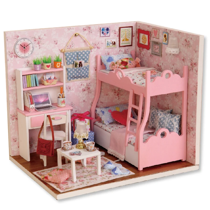 DIY Doll House With Furniture LED Light Miniature Dollhouse 3D Wooden Handmade Toys For Children H012 #E
DIY Doll House With Furniture LED Light Miniature Dollhouse 3D Wooden Handmade Toys For Children H012 #E
