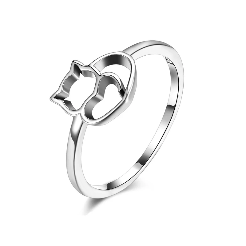 Rinhoo 925 Sterling Silver Little Cat & Heart Finger Ring for Women Sterling Silver Jewelry Gift
Rinhoo 925 Sterling Silver Little Cat & Heart Finger Ring for Women Sterling Silver Jewelry Gift