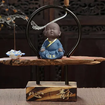 Chinese Style Ceramic Lovely Monk Wooden Base Backflow Stick Incense Burner Home Cha Hai Decoration Decor Wedding Gifts Crafts
Chinese Style Ceramic Lovely Monk Wooden Base Backflow Stick Incense Burner Home Cha Hai Decoration Decor Wedding Gifts Crafts
