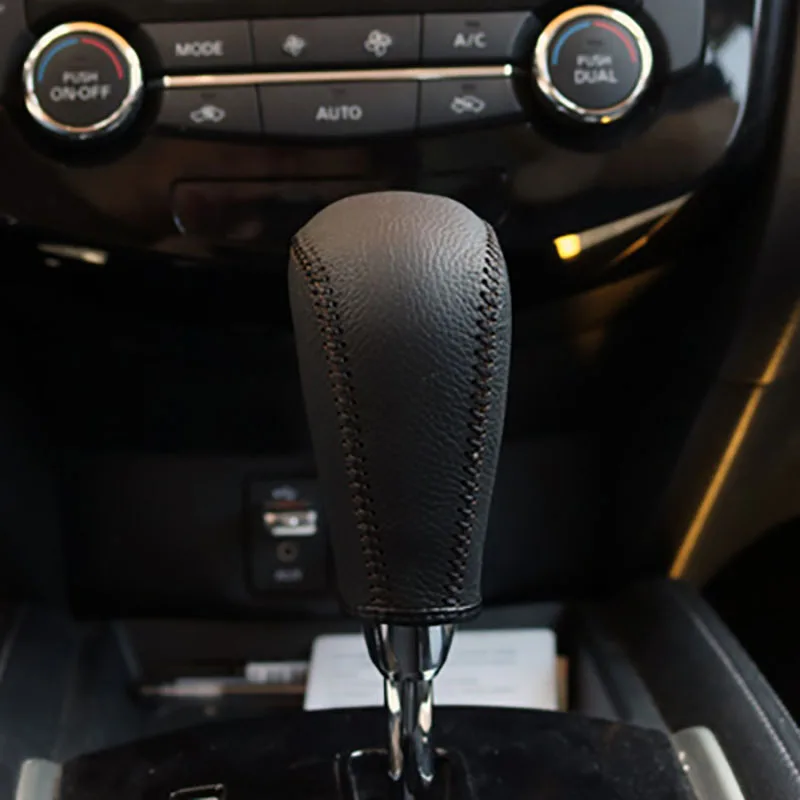 DIY Leather Hand Sewing Shift Head Gear Knob Cover Handle Sticker Fit For X-Trail Xtrail T32 Rogue 2014-2018 Qashqai j11 2016-18
DIY Leather Hand Sewing Shift Head Gear Knob Cover Handle Sticker Fit For X-Trail Xtrail T32 Rogue 2014-2018 Qashqai j11 2016-18