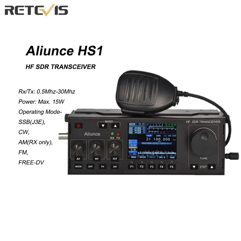 Ailunce HS1 HF SDR Transceiver Radio Amateur TX 15W Ham Radio Staion RX/TX: 0.5MHz-30MHz SSB(J3E), CW, AM, FM, FREE-DV
Ailunce HS1 HF SDR Transceiver Radio Amateur TX 15W Ham Radio Staion RX/TX: 0.5MHz-30MHz SSB(J3E), CW, AM, FM, FREE-DV