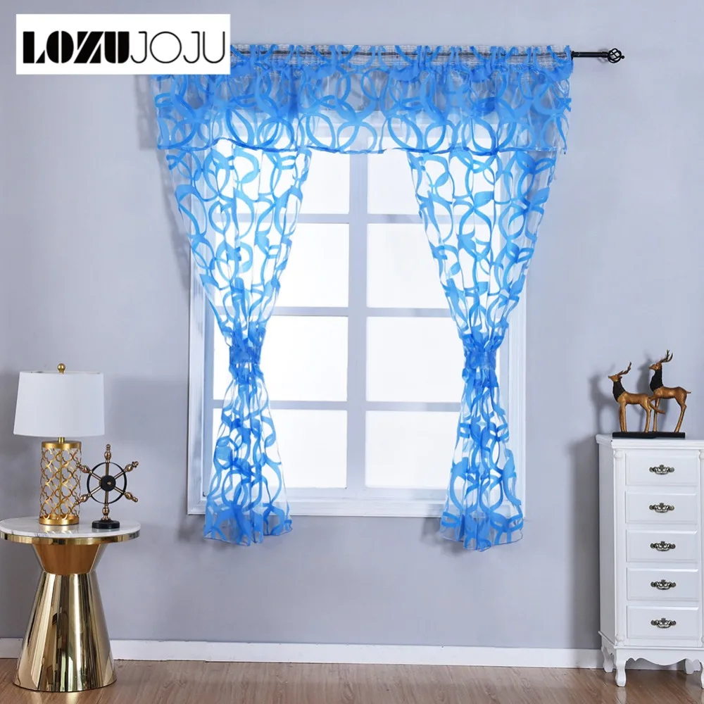 LOZUJOJU Endless circle jacquard short drops for kitchen windows transparent tulle curtains small size windows fabric valance
LOZUJOJU Endless circle jacquard short drops for kitchen windows transparent tulle curtains small size windows fabric valance