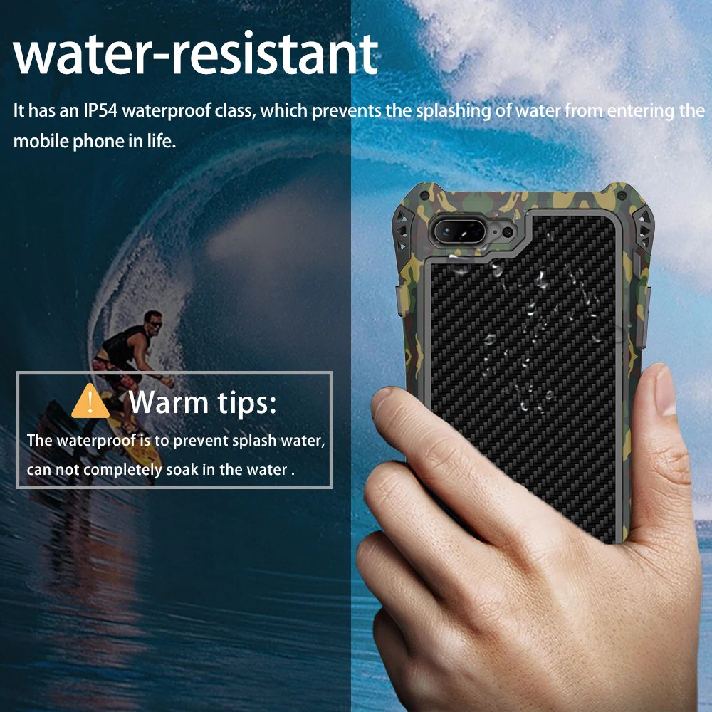 8 Plus Armor Case For iPhone 8 Silicon Metal Case For Apple iPhone 8 Plus R-JUST AMILA Waterproof Shockproof Dustproof Cover
8 Plus Armor Case For iPhone 8 Silicon Metal Case For Apple iPhone 8 Plus R-JUST AMILA Waterproof Shockproof Dustproof Cover