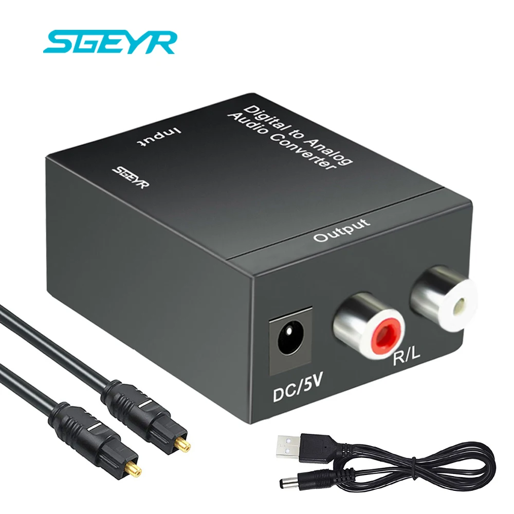 SGEYR DAC Audio Converter Digital to Analog Converter Optical to coaxial Converter 192KHz with Optical Cable
SGEYR DAC Audio Converter Digital to Analog Converter Optical to coaxial Converter 192KHz with Optical Cable