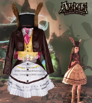 Alice's Adventures in Wonderland Alice: Madness Returns poke rabit Cosplay Costume with hat
Alice's Adventures in Wonderland Alice: Madness Returns poke rabit Cosplay Costume with hat