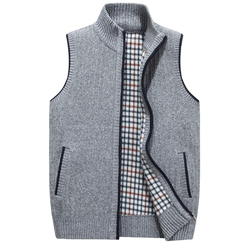 New men's sweater autumn sleeveless vest winter warm cashmere wool thickening plus velvet stand collar zipper pullover men's c
New men's sweater autumn sleeveless vest winter warm cashmere wool thickening plus velvet stand collar zipper pullover men's c