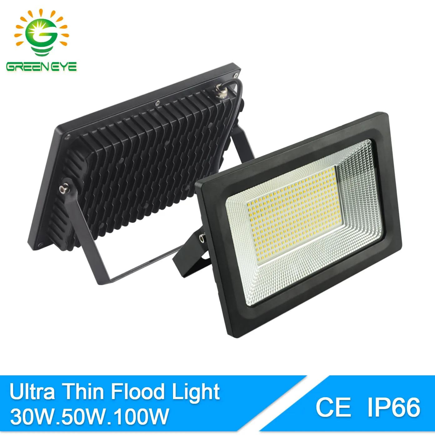 

GreenEye IP66 Waterproof Ultra Thin 185-240V LED FloodLight 30W 50W 100W Spot LED 220V Flood Light Spotlight Outdoor Garden IP65