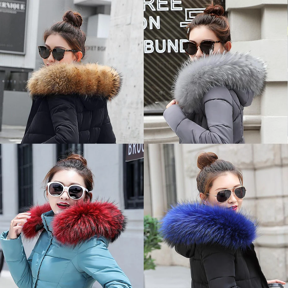 winter jacket women Fur Collar Artificial Raccoon Fur Women Scarves Winter Coat Female Neck Cap Warm false Fur Scarf Big Size
winter jacket women Fur Collar Artificial Raccoon Fur Women Scarves Winter Coat Female Neck Cap Warm false Fur Scarf Big Size