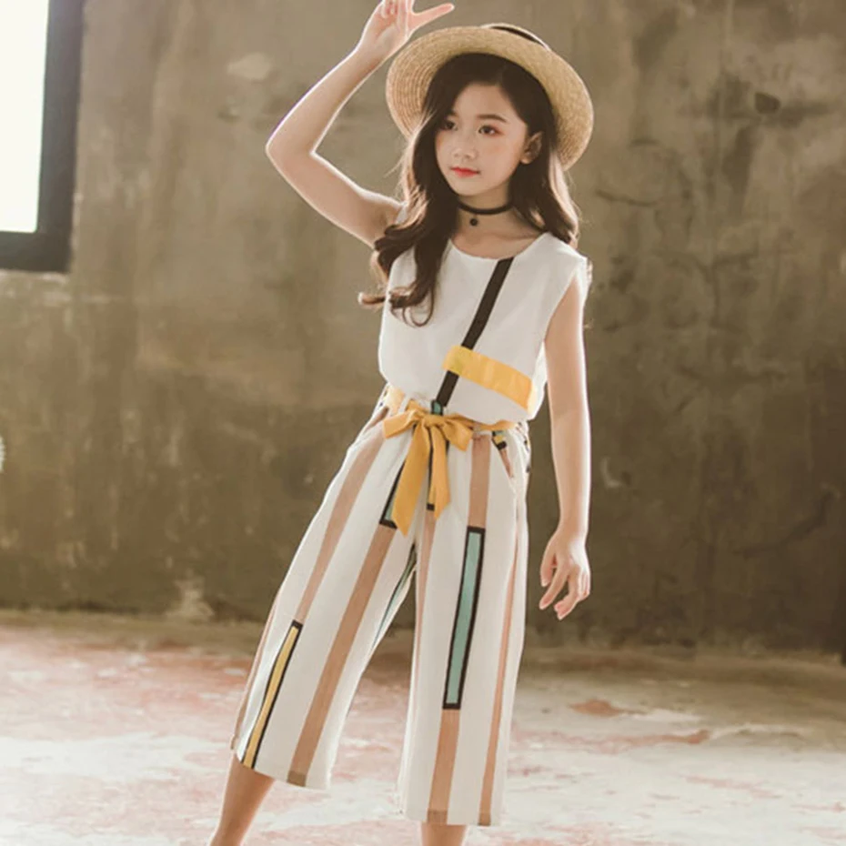 Set Clothes For Girls Striped Vest + Pants 2PCS Costumes For Girls Teenage Kids Clothing Girls 6 8 10 12 13 14 Year
Set Clothes For Girls Striped Vest + Pants 2PCS Costumes For Girls Teenage Kids Clothing Girls 6 8 10 12 13 14 Year