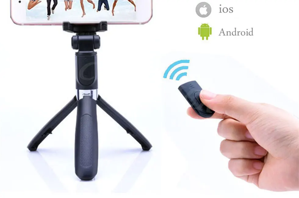 COOLJIER Universal Wireless Bluetooth Selfie Stick Mini Foldable Phone Tripod Extendable Monopod For iPhone 8 X 7 6s Plus
