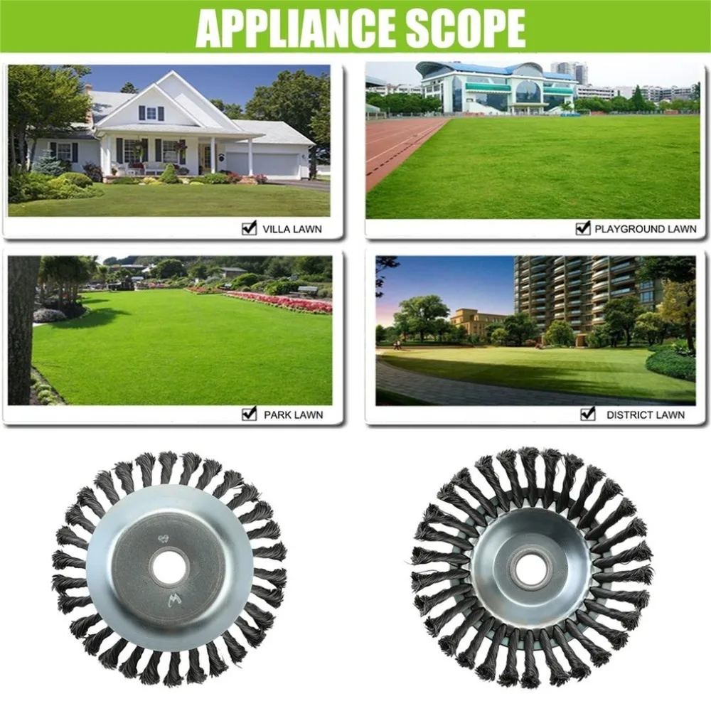 Weed Brush Rotary Joint Twist Knot Steel Wire Wheel Brush Disc 25.4x200mm Landscaping&Cutting Irrigation Machinery Accessaries
Weed Brush Rotary Joint Twist Knot Steel Wire Wheel Brush Disc 25.4x200mm Landscaping&Cutting Irrigation Machinery Accessaries