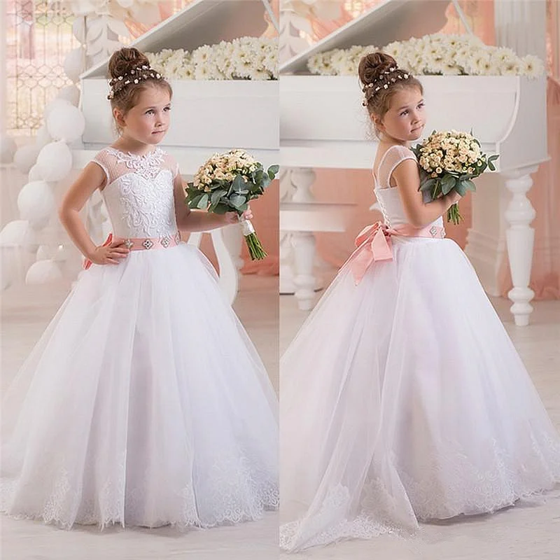 White Applique Sleeveless Flower Girl Dress Birthday Party Girl Gown for Weddings First Communion Dresses for Girls
White Applique Sleeveless Flower Girl Dress Birthday Party Girl Gown for Weddings First Communion Dresses for Girls