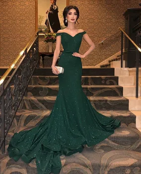 Vestidos De Festa Dark Green Evening Dress Long 2019 Off The Shoulder Court Train Floor Length Formal Party Dresses
Vestidos De Festa Dark Green Evening Dress Long 2019 Off The Shoulder Court Train Floor Length Formal Party Dresses