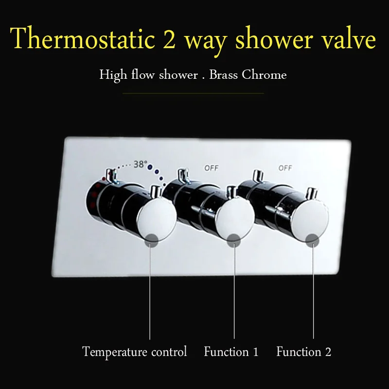 Quality Assurance Bathroom Shower Accessories Thermostatic 2 Way Shower Mixing Valve Wall Mounted Faucets Diverter
Quality Assurance Bathroom Shower Accessories Thermostatic 2 Way Shower Mixing Valve Wall Mounted Faucets Diverter