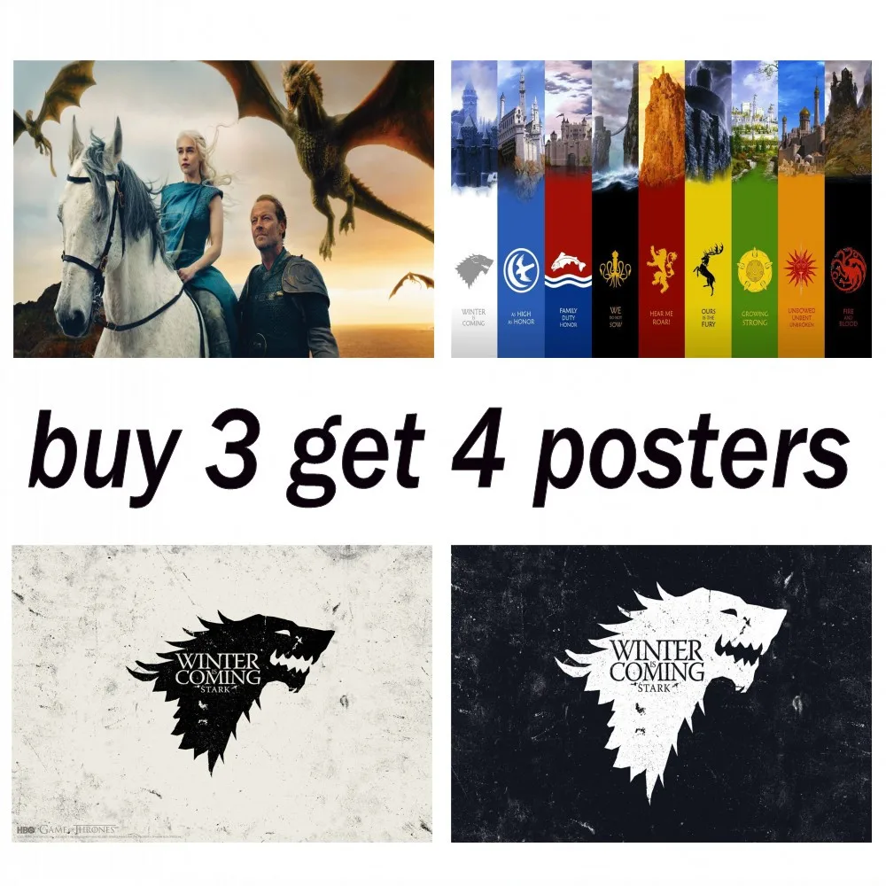 Game Of Thrones Movie high quality Poster Vintage Wall Art Coated paper Prints Living Room Painting Home Decor wall stickers
Game Of Thrones Movie high quality Poster Vintage Wall Art Coated paper Prints Living Room Painting Home Decor wall stickers