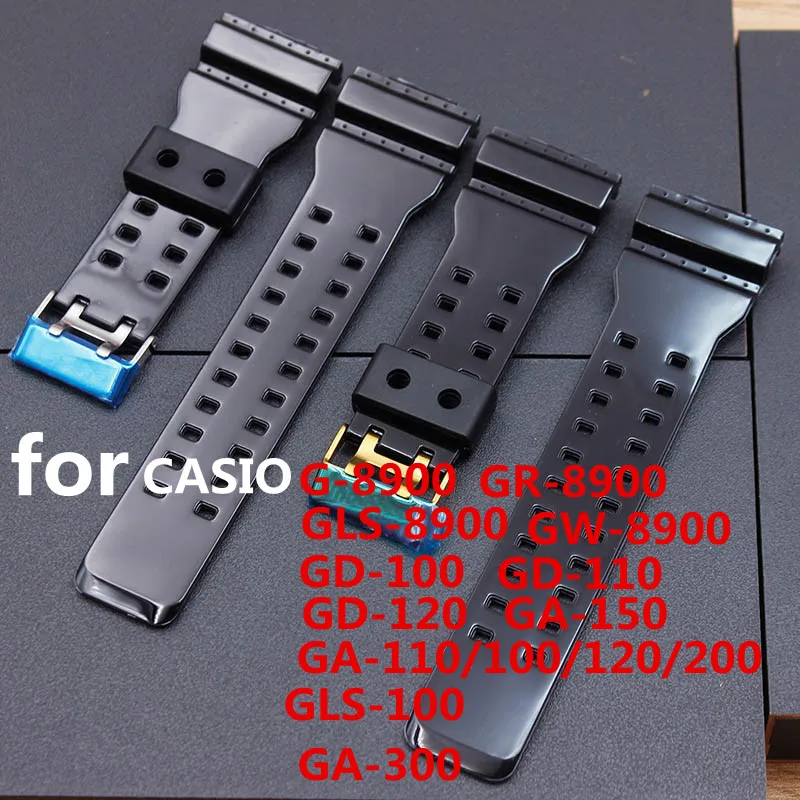 Watch Accessories Applicable for Casio GSHOCK Watch Band GLS GD GA100 GD100 GA120 Gold Buckle Silver Buckle Glossy Resin Strap
Watch Accessories Applicable for Casio GSHOCK Watch Band GLS GD GA100 GD100 GA120 Gold Buckle Silver Buckle Glossy Resin Strap