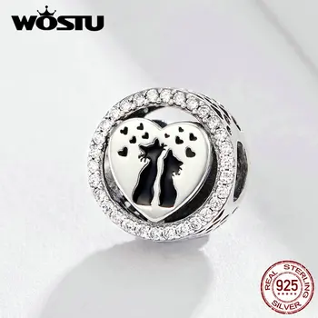 WOSTU Romantic Lover Cat Heart Beads 925 Sterling Silver CZ Charm Fit Original DIY Bracelet Pendant Friendship Jewelry FIC1188
WOSTU Romantic Lover Cat Heart Beads 925 Sterling Silver CZ Charm Fit Original DIY Bracelet Pendant Friendship Jewelry FIC1188