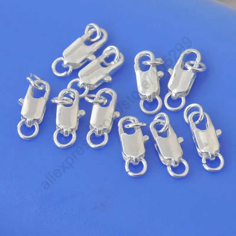 Jewelry Findings Accessories 50PCS/Lot 925 Sterling Silver Lobster Clasps For Necklace Bracelet With Opening Jump Rings
Jewelry Findings Accessories 50PCS/Lot 925 Sterling Silver Lobster Clasps For Necklace Bracelet With Opening Jump Rings