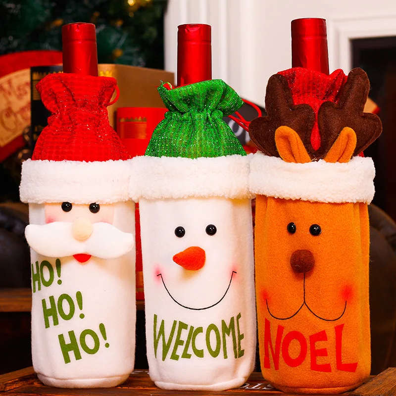 Navidad Wine Bottle Cover Santa Claus Snowman Bottle Bags Christmas Decorations Christmas Gift Bags Xmas Ornament Party Supplies
Navidad Wine Bottle Cover Santa Claus Snowman Bottle Bags Christmas Decorations Christmas Gift Bags Xmas Ornament Party Supplies