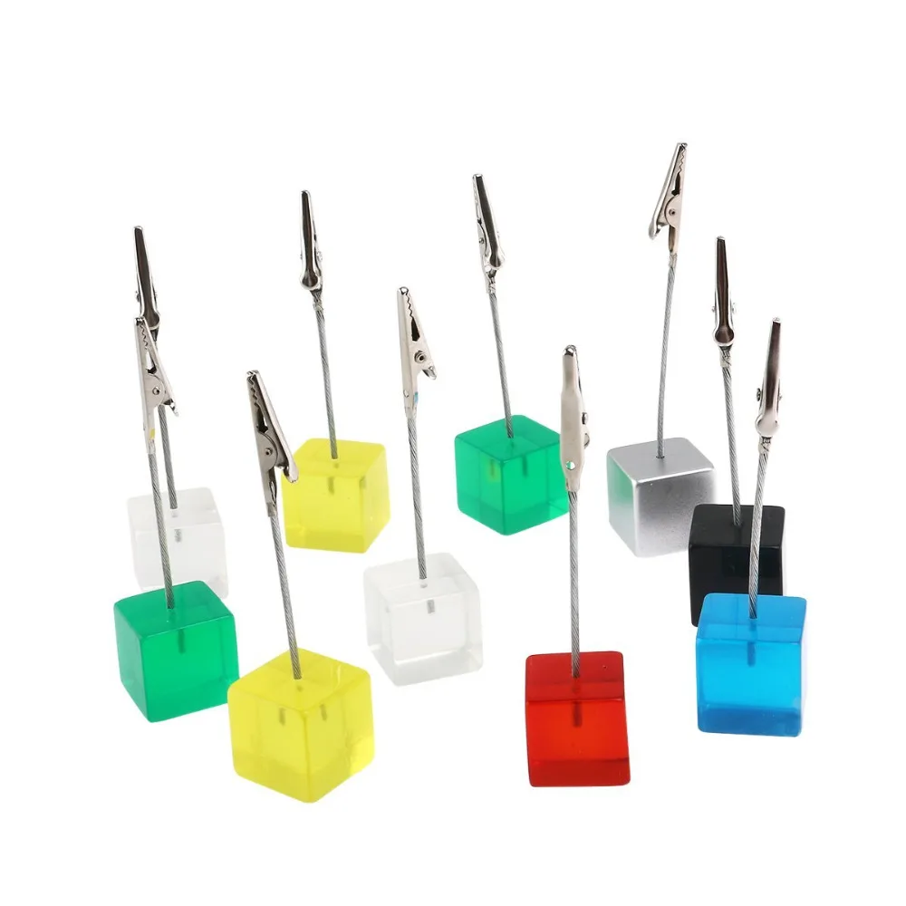 Multi Colors Cube Wire Resin Base Memo Clip Holder Stand with Alligator Clasp for Pictures Card Paper Note Clip
Multi Colors Cube Wire Resin Base Memo Clip Holder Stand with Alligator Clasp for Pictures Card Paper Note Clip