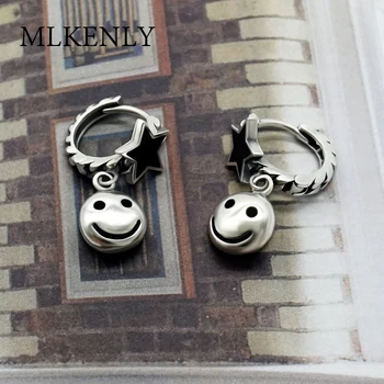 MLKENLY Vintage S925 Sterling Thai Silver Women Hoop Earrings Star Simple Unique Smiley Face Fashion Design Vintage Party Gift
MLKENLY Vintage S925 Sterling Thai Silver Women Hoop Earrings Star Simple Unique Smiley Face Fashion Design Vintage Party Gift