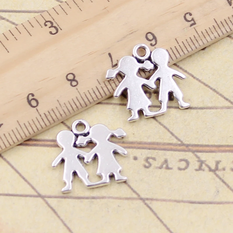 10pcs Charms boy girl lover 16x17mm Tibetan Silver Plated Pendants Antique Jewelry Making DIY Handmade Craft
10pcs Charms boy girl lover 16x17mm Tibetan Silver Plated Pendants Antique Jewelry Making DIY Handmade Craft